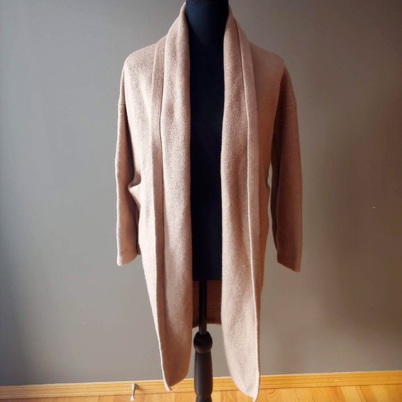 [SOLD] Babaton Thackeray Sweater Cardigan Coatigan Constant Camel - Picture 4 of 16